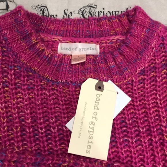 Band Of Gypsies Glacee Ribbed Mock Neck Sweater - Picture 3 of 6